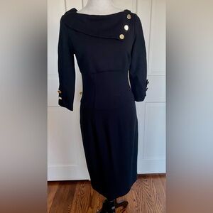 Cachè Contour Collection midi black dress